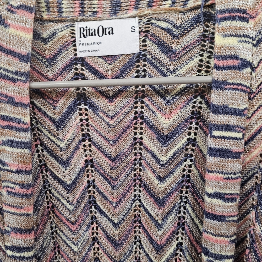 Multicolor Chevron Pattern Long Cardigan - Picture 3 of 4